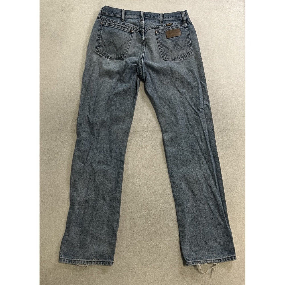 Wrangler Jeans Men's Size 32x34 Blue A101 Regular Fit Leg Denim Light Wash